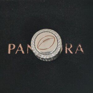 Pandora Engravable Football Charm Bead S925 Silver with box